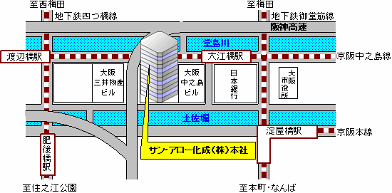 地図:本社(大阪)