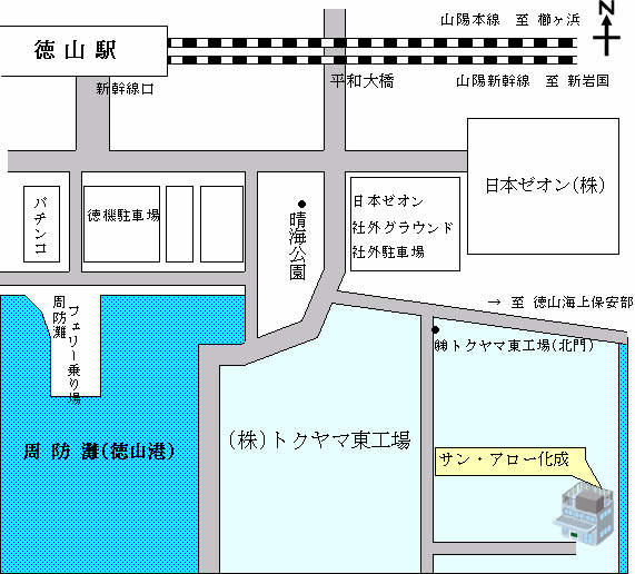 地図：本社(徳山)